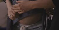 Bella's bruised and pregnant tummy