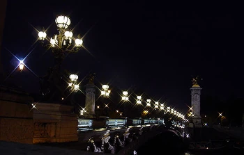 Pont Alexandre III near the Eiffel Tower