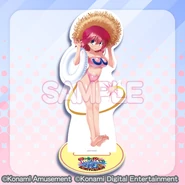 Acrylic stand of Pastel in her swimsuit from Bombergirl.
