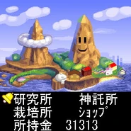 Donburi Island has a shop where the player can buy weapons and items for TwinBee, as well as a farm where they can grow bells collected in the dungeons.