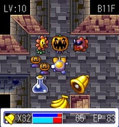 When TwinBee moves one step, the enemy also moves one step. The player must plan their movements carefully or else they'll be surrounded.
