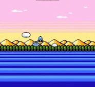 TwinBee in the bonus stage.