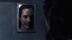 Bob in reflection Twin Peaks 2017