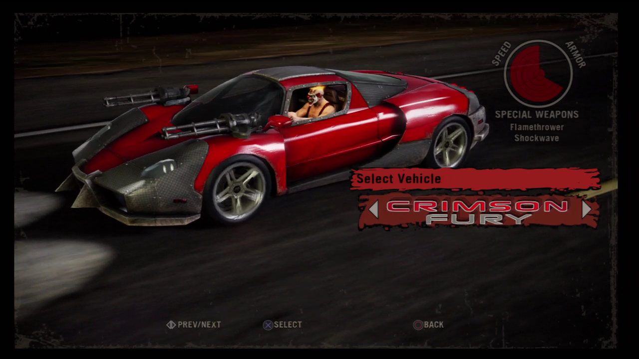 Twisted Metal Series - All Playable Vehicles