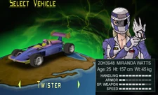 Miranda Watts in the character selection screen.