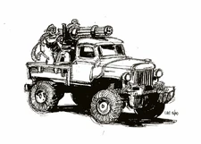 Concept art of a seemingly early iteration of the vehicle, as the image file was named 'swat_car_black' in the official TM:B website (May 2000).[6]