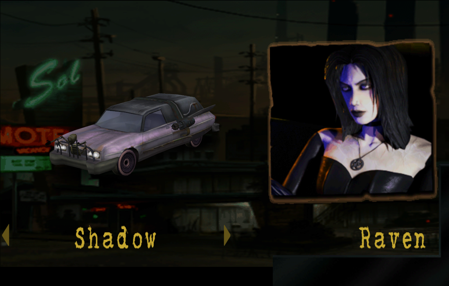 Shadow (Twisted Metal 2), Twisted Metal Vehicles