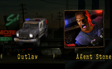 Outlaw in the car selection screen.
