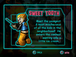 Twisted Metal - Small Brawl - Sweet Tooth bio.png