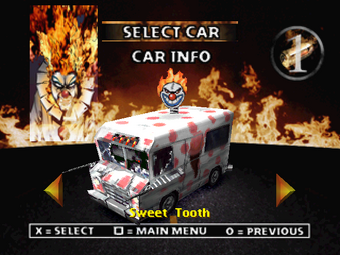 video game with clown ice cream truck