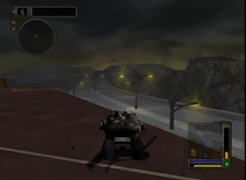 Left side of the Highway on top of the higest point of the movie theater in Suburban Terror