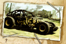 Image of Twisted Metal: Harbor City's Pit Viper (from the Art of Twisted Metal handbook).