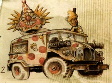 Sweet Tooth sketch from the Art of Twisted Metal booklet.