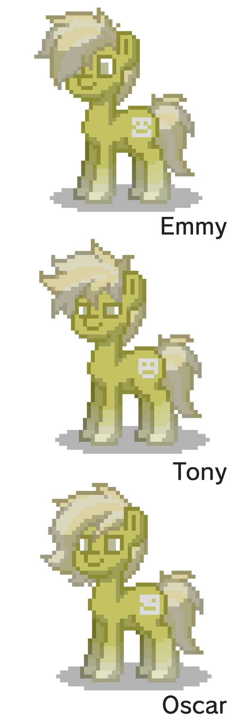 Emmy, Tony, and Oscar | Twitterponies Wiki | Fandom