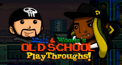 The title card for the series, featuring Matt and Woolie's face face.