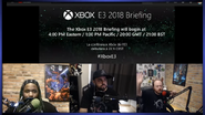 The new triple camera style overlay for the E3 2018 stream on June 10 - 12, 2018