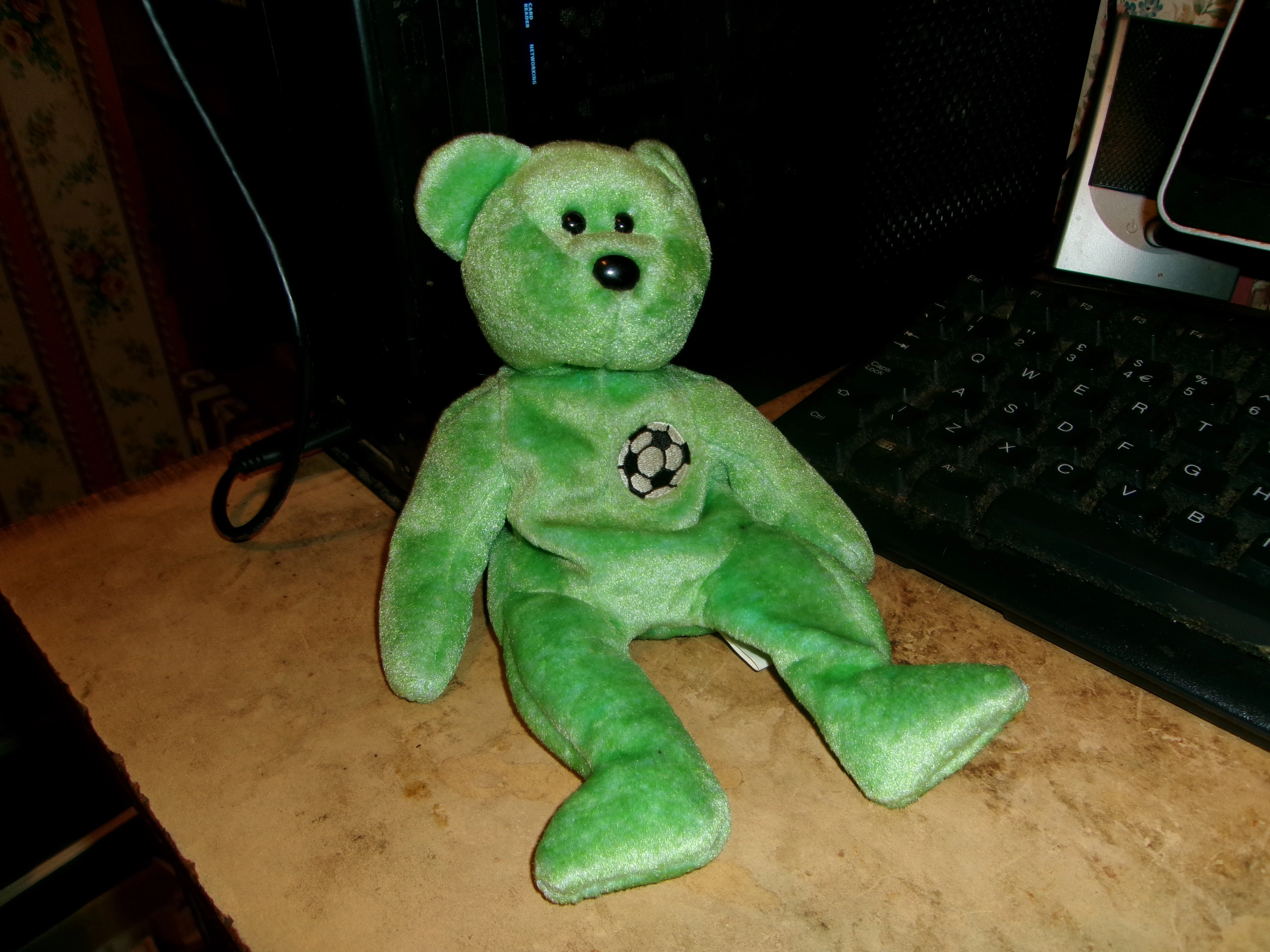 TY Orsacchiotto Kicks The Bear Originale – Peluche Beanie Baby Altezza 20cm, Collezione