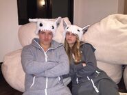 TyDi and Olivia Somerlyn wearing hats