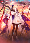 Segunda ascensión de Caster en Fate/Grand Order, ilustrada por Takashi Takeuchi.