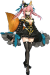 Caster's Costume "Jet Black of Magic Clothes" in Fate/EXTELLA, illustrated by Arco Wada.