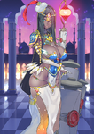 Segunda ascensión de Caster en Fate/Grand Order, ilustrado por Namaniku ATK.