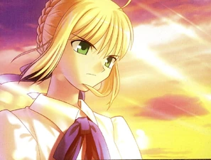 Saber angered by Shirou.