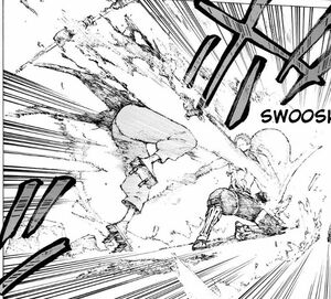 Senji slicing Inshun in half