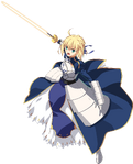 Saber dans Melty Blood Type/Lumina, illustrée par Takeuchi Takashi.