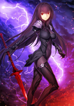 Lancer Stage 2 in Fate/Grand Order, illustrated by Hirokazu Koyama.