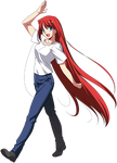 Aoko Aozaki in Melty Blood Actress Again, illustrated by Takashi Takeuchi.