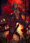 Tercera ascensión de Berserker en Fate/Grand Order, ilustrado por Shima Drill.
