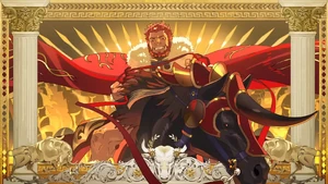 Iskandar mural in Fate/Grand Order Memorial Movie 2023.