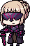 Artoria Alter in Fate/Pixel Wars, illustrated by Riyo.