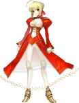 Saber's Costume "Ball Dress of Rose" in Fate/EXTRA & Fate/EXTRA CCC, illustrated by Arco Wada.