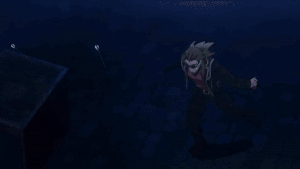 Kairi throwing a flesh grenade at the Homonculus