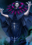 Primera ascensión de Caster en Fate/Grand Order, ilustrado por Azusa.