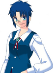 Ciel-sensei en Tsukihime, ilustrado por Takashi Takeuchi.