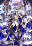 Tercera ascensión de Ruler en Fate/Grand Order, ilustrado por Honjou Raita.