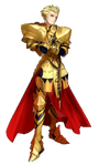 Gilgamesh in Fate/Extella, illustrated by Arco Wada