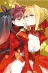 Rin and Saber illustration by Arco Wada from Fate/EXTRA Visual Fanbook.