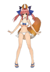 Caster's Costume "swimsuit" in Fate/EXTRA CCC, illustrated by Arco Wada.