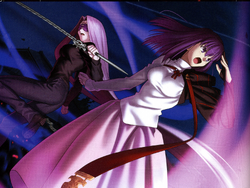 Rider y Sakura contra sombras