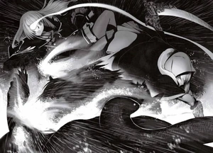 Gray và Yvette chiến đấu với chimera.