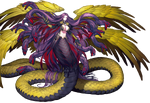 Composite Deity Gorgon (複合神性ゴルゴーン?) in Fate/Grand Order, illustrated by Shimokoshi.