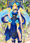 Primera ascensión de Ruler en Fate/Grand Order, ilustrado por Toh Azuma.