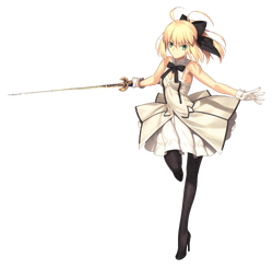 Fantasy Saber Lily Caliburn Anime Sword Video Game Weapon