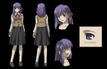 Studio DeenWP's character sheet of Sakura in Fate/stay night.