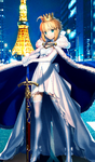 Heroic Spirit Travel Journal: Artoria Pendragon (英霊紀行：アルトリア・ペンドラゴン, Eirei Kikō: Arutoria Pendoragon?) in Fate/Grand Order, illustrated by Takashi Takeuchi.