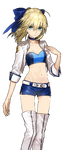 Saber's Queen Saber Costume in Fate/EXTELLA LINK, illustrated by Arco Wada.