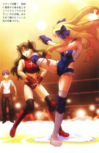 Dynamite Rin kicked by Great Luvia.